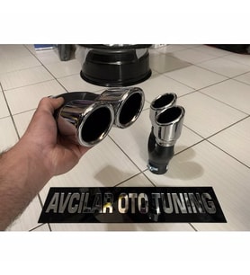 PEUGEOT 206 207 208 306 307 308 KROM EGZOZ UCU BAŞLIGI YAN KESİK