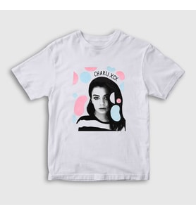 Presmono Unisex Çocuk Beyaz Spots Charli Xcx T-Shirt 482259tt