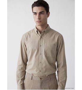 LCWAIKIKI Classic Bej Regular Fit Gabardin Erkek Gömlek