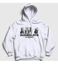 Presmono Unisex Beyaz Poster Rock Audioslave Kapüşonlu Sweatshirt 544802tt