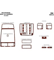 Meriç® Volkswagen Sharan Ön Torpido Kaplama Maun 24 Parça 2000-2009 (Maun)