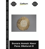 Özel Üretim Duvar Süsü Dekoratif Doğal Ev Dekorasyonu Duvara Asmalı Hasır Pano 3Natural-8