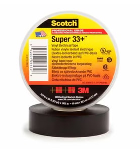 3M Scotch 33+ Vinil Elektrik Bandı Siyah 19 mm x 20 m 3M