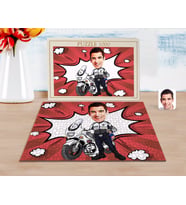 BK Gift Kişiye Özel Erkek Yunus Polis Karikatürlü 1000 Parça Profesyonel Puzzle-1
