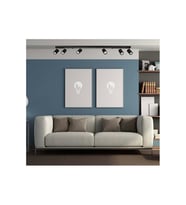 Mylights Siyah 6’lı Spot Avize GU10 Led Ampul 120 cm Metal LedSpot Tavan Aydınlatma Hareketli Başlık
