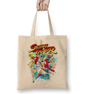 Street Fighter World Warrior Street Fighters Bez Çanta Uzun Saplı