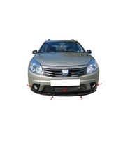 Dacia Sandero Uyumlu 1 Ön Tampon Altı (Sis Çerçeveli) 3 Parça Fiber 2007-2012