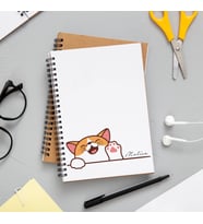 Sevimli Kedi Baskılı Defter Kişiye Özel