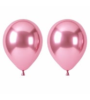 Açık Pembe Renk Lateks krom Balon (45 cm) - 2 Adet