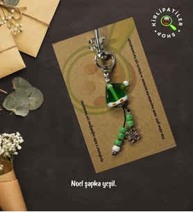KirliPatiler Murano Cam Yılbaşı Noel Anahtarlık, Çanta Aksesuarı (08)