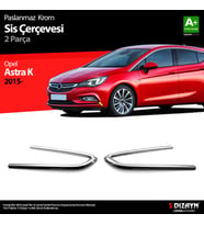 Opel Astra K HB Krom Sis Farı Çerçevesi 2 Prç 2015-2022