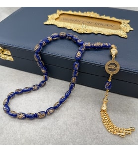 Altın Yaldız Parçacıklı Kişiye Özel İsimli Golden Rosary+İSİMLİ VIP BÜYÜK KUTU