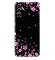 Samsung A23 A31 A32 A50 A51 A52 A53 A70 Kılıf Desenli Silikon Black flowers 1391