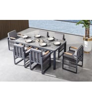 Argos Bahçe Balkon Masa Takımı (Antrasit)