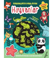 Karanlıkta Parlayan Kitaplar - Hayvanlar (Parlayan Çıkartmalar)