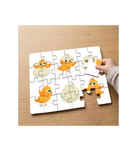 Yumurtadan Çıkan Civciv Tasarımlı 24 Parça Ahşap Çocuk Puzzle MPK0453