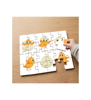 Yumurtadan Çıkan Civciv Tasarımlı 24 Parça Ahşap Çocuk Puzzle MPK0453