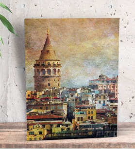 BK Gift Galata Kulesi Tasarımlı Dekoratif Mini Kanvas Tablo 15x20cm-3