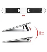 Siyah 2 Kademeli Katlanabilir ve Yapışkanlı Laptop Standı