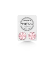 Union Swarovski Crystal Kadın Light Rose Taşlı 12mm Çivili Gümüş Küpe