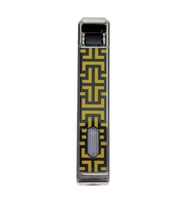 Parmida Tek Torch Pürmüz Siyah-Sarı Desenli Metal Puro Çakmağı - TR9224