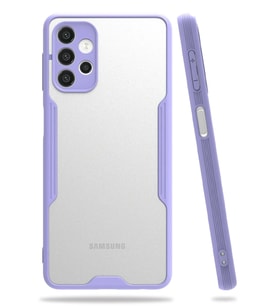 Durukar® Samsung Galaxy A72 Kılıf Platin Silikon - Lila