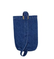 Askılı Mavi Denim Şişe Çantası