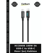 XCC8406 100W 5A USB-C to USB-C Hasır Şarj Kablosu Güç Mobil Akıllı