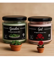 Garden & Gül Kokulu Cam Kavanoz Mum