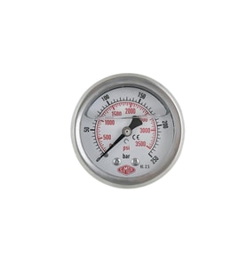 0-600 Bar Ø63 Mm Arkadan Bağlantılı Gliserinli Manometre