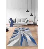 Mavi Spor Kaymaz Tabanlı Makinede Yıkanabilir Halı ME006 - 100 x 160 cm