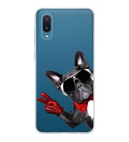 PrintiFy Samsung Galaxy A02 ile Uyumlu 1mm Slim Fit Köpek 2 050e Baskılı Şeffaf  Kılıf