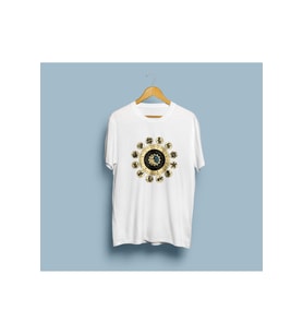 Oversize Astroloji Baskılı Unisex T-shirt