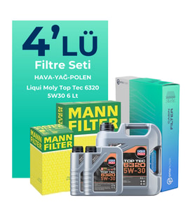 MANN Peugeot Expert 1.5 Dizel Filtre Bakım Seti Liqui Moly Motor Yağlı (2017-2025) 4 Lü