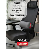 Belrol Bel Destek Yastığı Seyahat Sırt Bel Destek Minderi Yıkanabilir Kılıflı