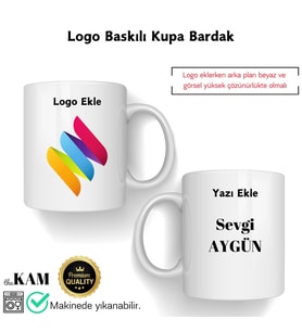 Logo Baskılı Kupa Bardak - Firmaya Özel Logo Baskısı - A Kalite