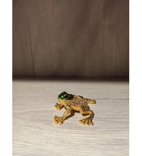 Swarovski Taşlı Kurbağa Mücevherlik / Dekoratif Biblo (Beyaz)
