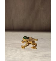 Swarovski Taşlı Kurbağa Mücevherlik / Dekoratif Biblo (Beyaz)