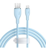 Baseus Pudding Serisi Usb To iPhone uyumlu Lightning USB iPhone Uyumlu 2.4 Amper Hızlı Şarj ve Data Aktarım Kablosu iPhone 14 , 13 ,12 11 ,x , 7 , 8 , 6 uyumlu MAVİ