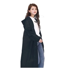 Eleven Market Raıncoat Eva Unisex Siyah Yağmurluk