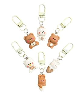Cute Fermuar Süsü Seti Çanta Süsü 6Lı