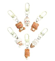 Cute Fermuar Süsü Seti Çanta Süsü 6Lı