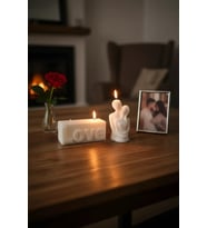 Love&sevgili soyavaks mum (Krem)