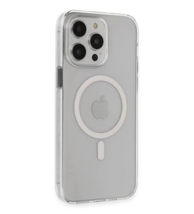 Newface Apple iPhone 15 Pro Max Kılıf Tron Şeffaf Magsafe Kapak - Şeffaf