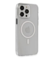 Newface Apple iPhone 15 Pro Max Kılıf Tron Şeffaf Magsafe Kapak - Şeffaf