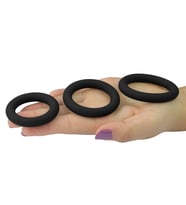  3 Farklı Boyda Esnek Yumuşak Silikon Dokuda Penis Halkası