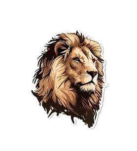 Orman kralı aslan Sticker Araba, Motorsiklet, AraçEtiketCam Sticker 19CM
