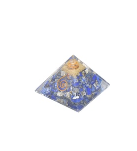 Hakiki Doğal Lapis Lazuli Taşlı Orgonit Piramit