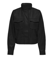 ONLAMBER FAUX LEATHER JACKET CC OTW (Siyah)