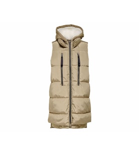 Only Onlnora Puffer Waistcoat Cc Otw Kadın Yeleği 15235033-CROCKERY Krem